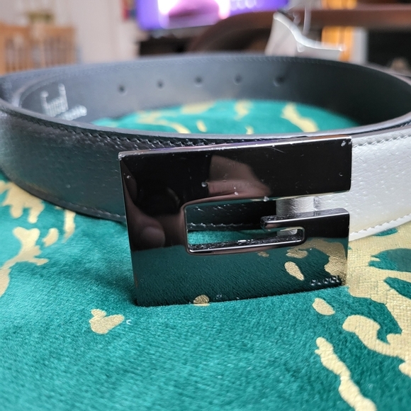 Gucci Black and Gray Leather Belt main image 5